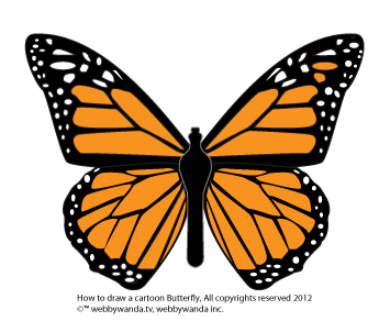 How to draw a Monarch Butterfly, How to Draw a Butterfly Webbywanda.tv